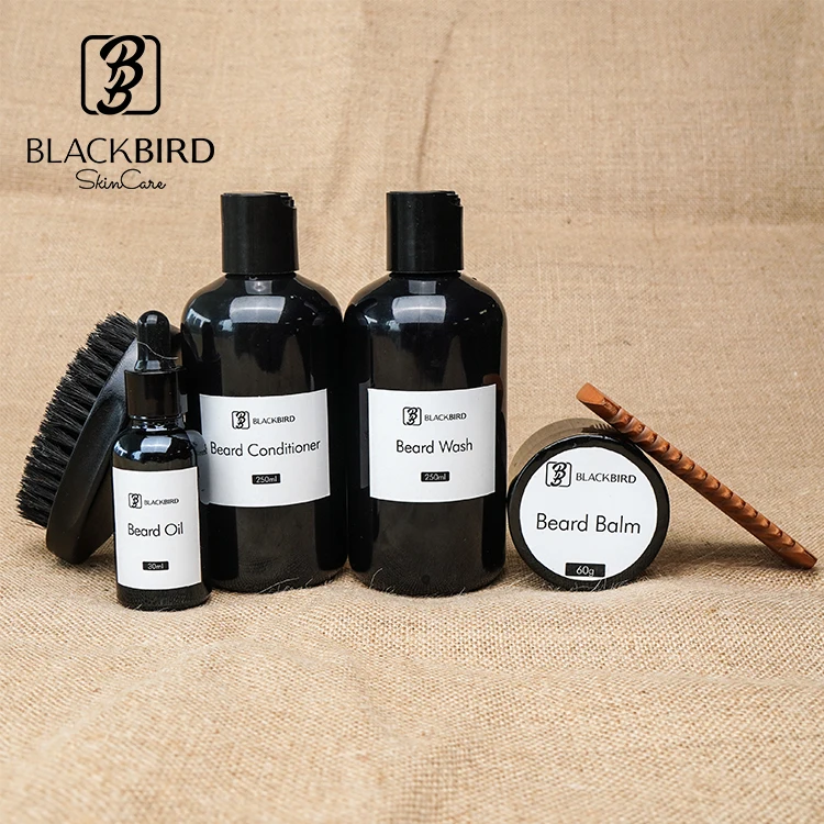 label hair products organic oil beard comb men barba kit, a set