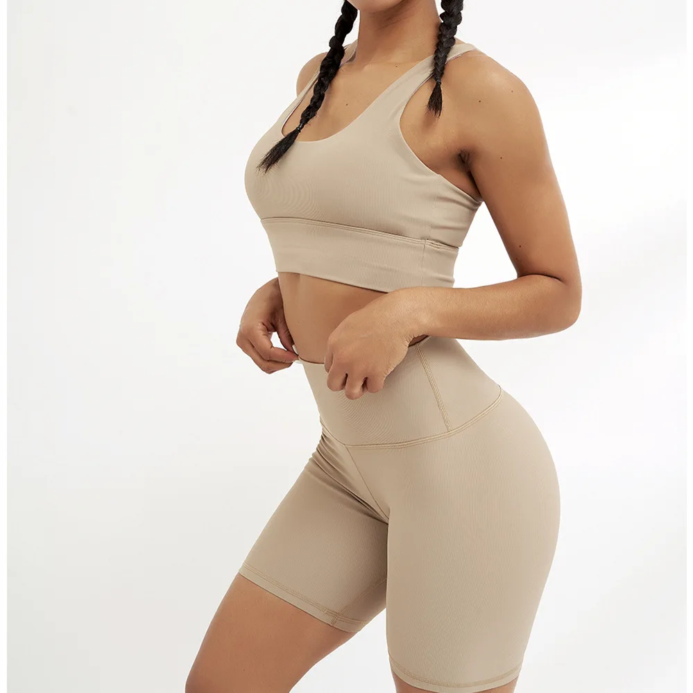 New Design Tik Tok Hot Sale Seamless Yoga Outfit Ropa Deportiva Mujer Women Active Wear Gym Clothing Sport Bra Short Set, As shown
New Design Tik Tok Hot Sale Seamless Yoga Outfit Ropa Deportiva Mujer Women Active Wear Gym Clothing Sport Bra Short Set, As shown