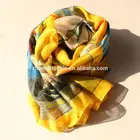 newest fashion ladies 100% silk customized printing herringbone twill chiffon scarf