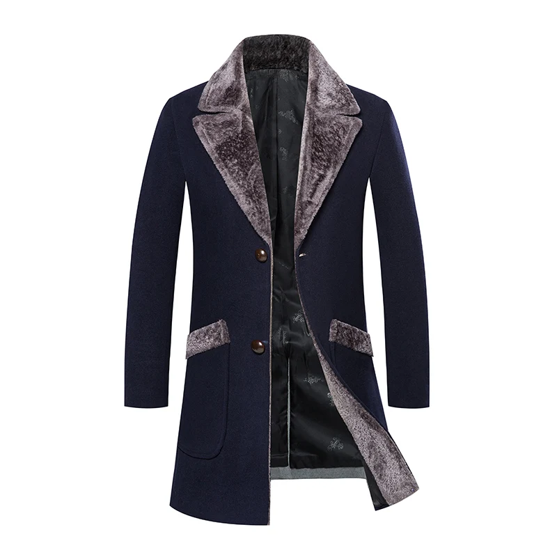 New Arrival Winter Men's Long Woolen Coat Fur Collar Warm Woolen Coats Male Solid Color Slim Casual Windbreaker Jacket
New Arrival Winter Men's Long Woolen Coat Fur Collar Warm Woolen Coats Male Solid Color Slim Casual Windbreaker Jacket