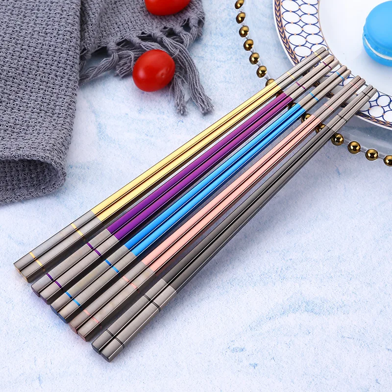 Wholesale Metal Steel Chopstick Stainless Steel Chopsticks 9 Inch Long Anti-hot Design Reusable Colors Chopstick, Customized
Wholesale Metal Steel Chopstick Stainless Steel Chopsticks 9 Inch Long Anti-hot Design Reusable Colors Chopstick, Customized