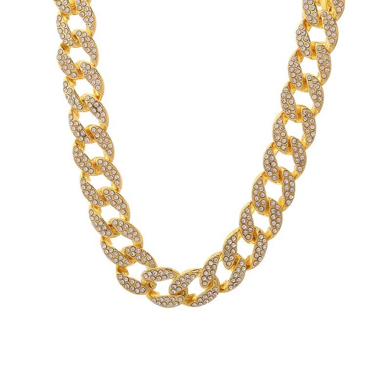 European Hot Selling Men's Cuban Chain Necklace Hip Hop Iced Crystal Cuban Chain designer bracelet men 24kt gold bangles, Picture shows
European Hot Selling Men's Cuban Chain Necklace Hip Hop Iced Crystal Cuban Chain designer bracelet men 24kt gold bangles, Picture shows