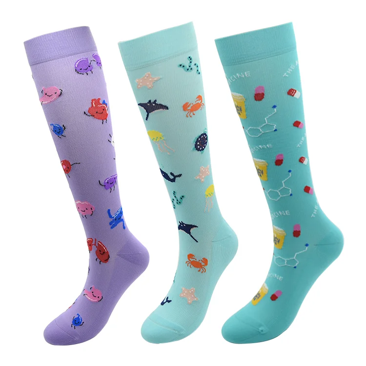 Wholesale in stock Colorful 15-20mmhg Travel Sport Knee High Running Cycling Nurse Football womens unicorn Compression Socks
Wholesale in stock Colorful 15-20mmhg Travel Sport Knee High Running Cycling Nurse Football womens unicorn Compression Socks