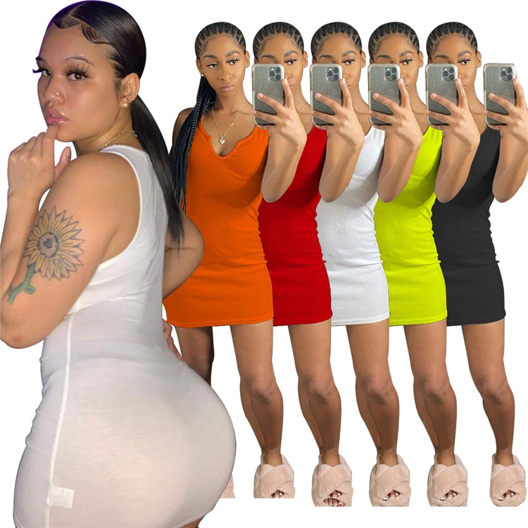 DUODUOCOLOR The fair maiden temperament solid color sleeveless low collar summer short dress sexy women D97787
DUODUOCOLOR The fair maiden temperament solid color sleeveless low collar summer short dress sexy women D97787