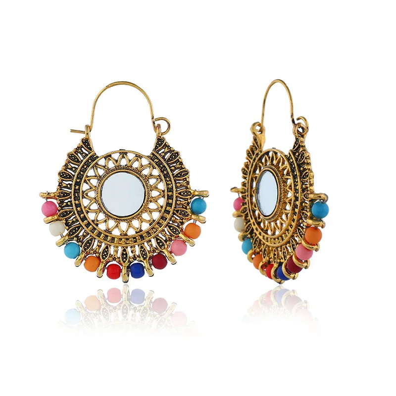 New Trendy Bohemian Round Earrings Europe Popular Women Earrings Vintage Indian Jewellery Earrings Women, As photo
New Trendy Bohemian Round Earrings Europe Popular Women Earrings Vintage Indian Jewellery Earrings Women, As photo