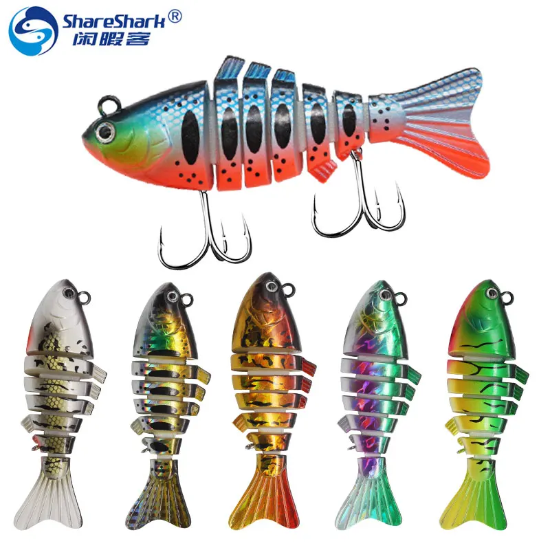 

6 colors 7 Segment Fishing Lures jointed swimbait Wobblers Crankbait Hard Bait Isca Artificial Fishing Lure