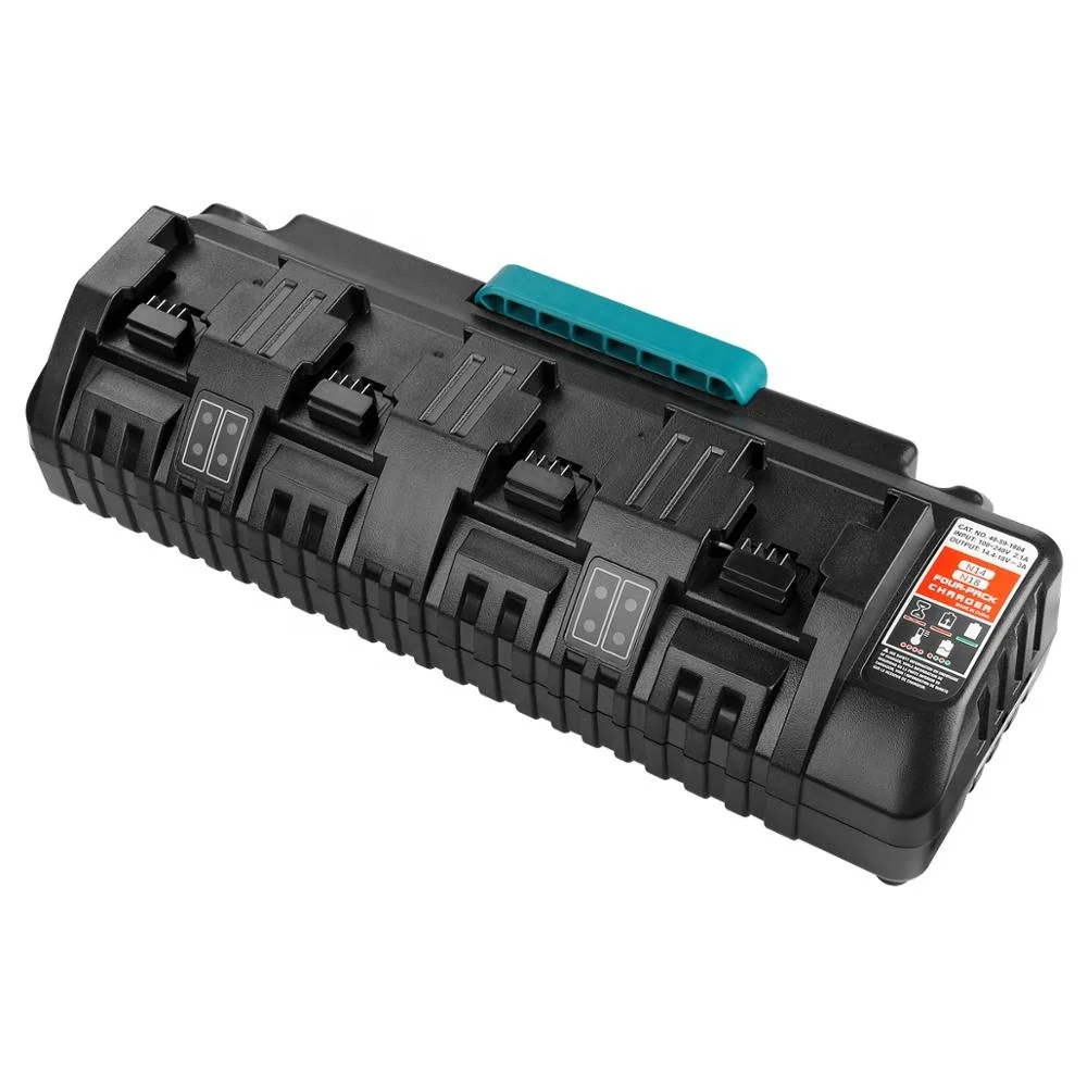 Replacement 14.4V to 18V Lithium ion battery 4 Port Power tool Charger for Milwaukee M18B M 18 Battery Charger, Black
Replacement 14.4V to 18V Lithium ion battery 4 Port Power tool Charger for Milwaukee M18B M 18 Battery Charger, Black