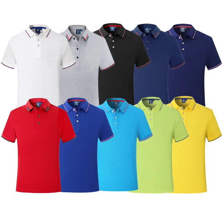 

2022 Wholesale Plain Golf Cotton Polo Shirt For Men Business Moisture Wicking Cotton Ice Silk Fabric Men's Polo T Shirts, Dark blue red white gray yellow black sapphire blue