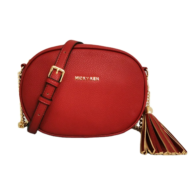 New litchi pattern PU leather fringe bag simple fashion round one-shoulder cross-body bag Korean version small round bag
New litchi pattern PU leather fringe bag simple fashion round one-shoulder cross-body bag Korean version small round bag