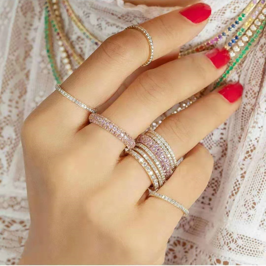 Minimalist Thin Rings for Women Brilliant Cubic Zircon Versatile Female Wedding Band Ring Jewelry Stack Skinny Ring
Minimalist Thin Rings for Women Brilliant Cubic Zircon Versatile Female Wedding Band Ring Jewelry Stack Skinny Ring