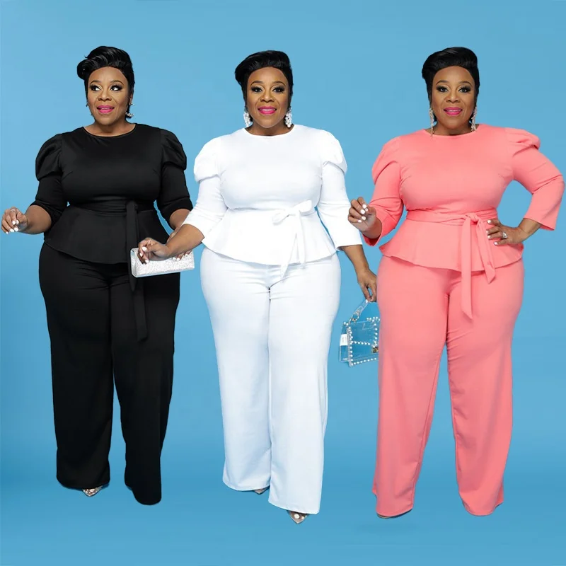 F22063A 2021 Autumn Winter New Hot Sale Women's Plus Size Set Casual Long Sleeve Trousers Plus Size Two Piece Sets, Pink, black, white
F22063A 2021 Autumn Winter New Hot Sale Women's Plus Size Set Casual Long Sleeve Trousers Plus Size Two Piece Sets, Pink, black, white
