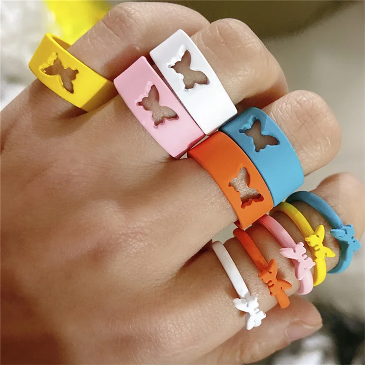 Wholesale colorful butterfly rings fashion ladies men couple rings adjustable opening wedding rings
Wholesale colorful butterfly rings fashion ladies men couple rings adjustable opening wedding rings