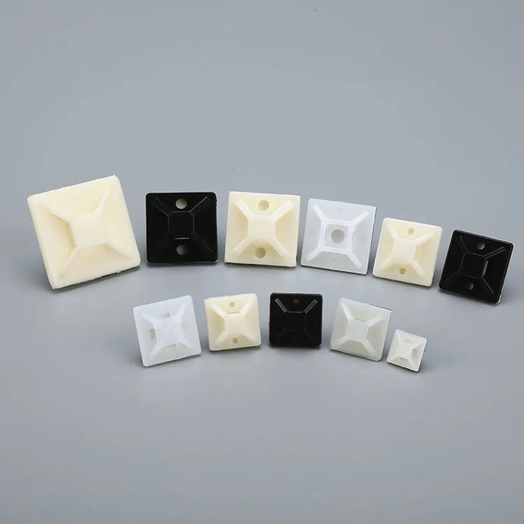 Nylon Self Adhesive Wire Tie Mount Base for sticking on wall