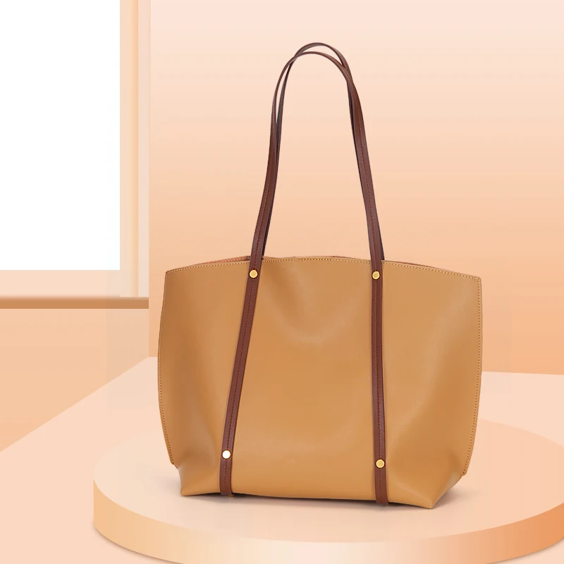 2021 Solid Color Large Capacity Casual Tote Bag 2 in 1 Real Leather Handbags for Women Shopping Shoulder Bag
2021 Solid Color Large Capacity Casual Tote Bag 2 in 1 Real Leather Handbags for Women Shopping Shoulder Bag