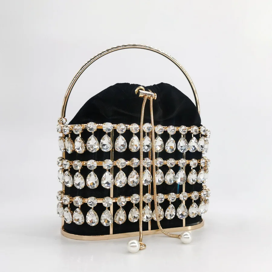Wholesale Metal hollow Bags Popular cage Purses Diamond Flannel Handbags For Female
Wholesale Metal hollow Bags Popular cage Purses Diamond Flannel Handbags For Female