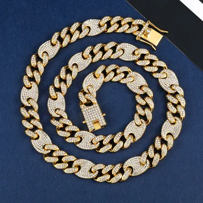 Ins Hip Hop Full CZ Diamond Miami Cuban Chain Necklace 12mm Bling Crystal Rhinestone Cuban Chain Necklace for Men, Picture color
Ins Hip Hop Full CZ Diamond Miami Cuban Chain Necklace 12mm Bling Crystal Rhinestone Cuban Chain Necklace for Men, Picture color