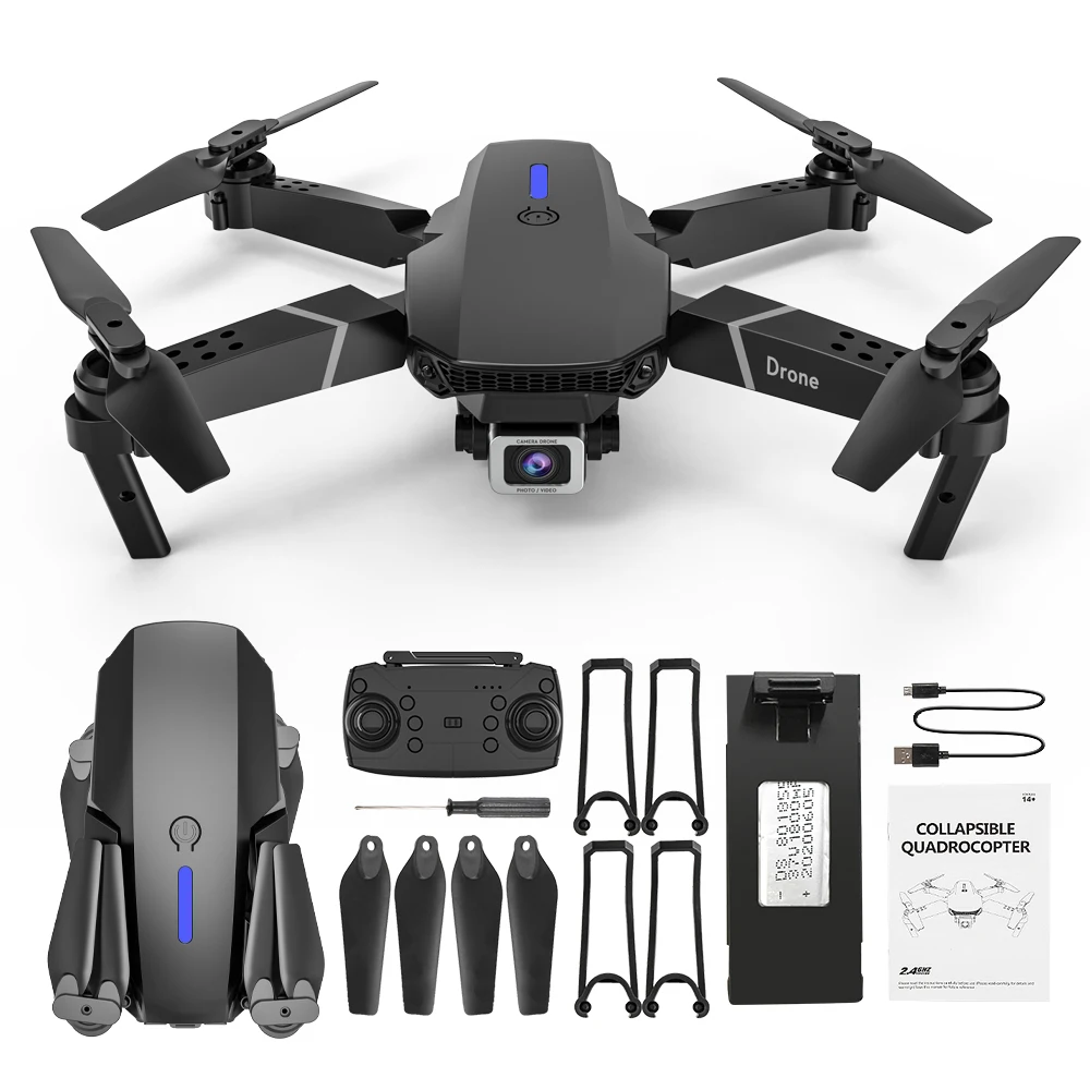 2021 New E88 Mini 4k with dual camera drone HD cheap E88 mini drone WIFI E88 drone, Black/gray
2021 New E88 Mini 4k with dual camera drone HD cheap E88 mini drone WIFI E88 drone, Black/gray