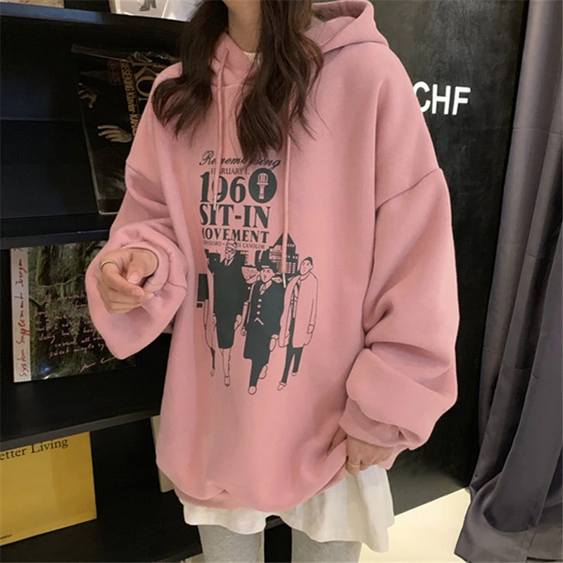 New design Women's Pullover Long Sleeve Loose Sweatshirt Hoodie Oversized Streetwear Casual Hoodies
New design Women's Pullover Long Sleeve Loose Sweatshirt Hoodie Oversized Streetwear Casual Hoodies