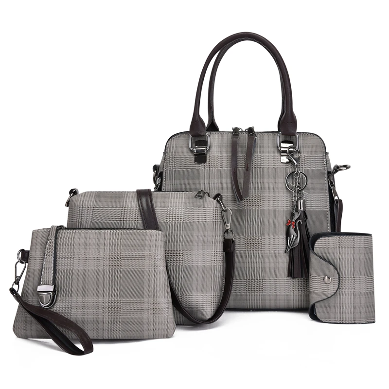 2021 New Luxury Designer Pu Leather Ladies Hand Bags Set 4 In 1 pu handbags set with tassels, Brown/black/gray/blue/red
2021 New Luxury Designer Pu Leather Ladies Hand Bags Set 4 In 1 pu handbags set with tassels, Brown/black/gray/blue/red