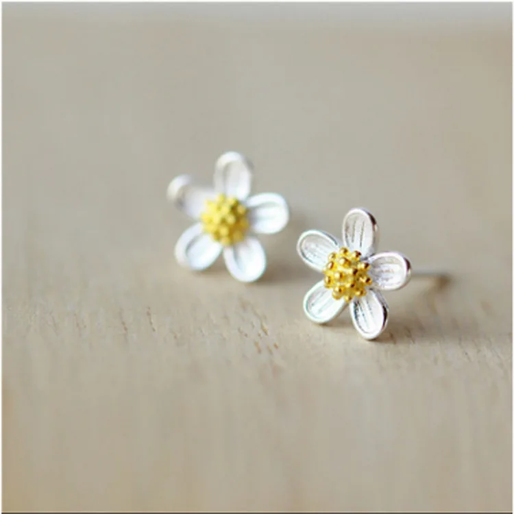 Fashion Simple Sterling Silver Flower Stud Earrings S925 Sterling Silver Flower Earring, Golden sliver
Fashion Simple Sterling Silver Flower Stud Earrings S925 Sterling Silver Flower Earring, Golden sliver