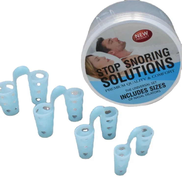

Set of 4 Premium Anti-Snoring Nose Vents Soft Silicon Stop Snoring Device Night Sleep Nose Clip Device Anti Snore Nasal Dilator