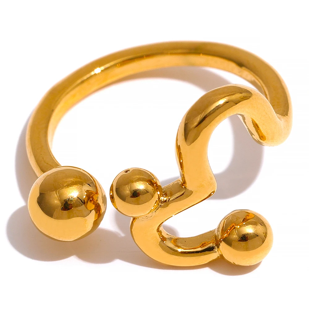 JINYOU 1393 Unique 18k Gold Plated Heart Irregular Stainless Steel Open Ring Stylish Chic Finger Fashion Charm Creative Jewelry
JINYOU 1393 Unique 18k Gold Plated Heart Irregular Stainless Steel Open Ring Stylish Chic Finger Fashion Charm Creative Jewelry
