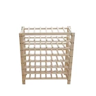 Wood Pinewood 64 Bottle All Solid Floor Standing Wood Wine Rack