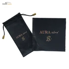 Magic Textile China Factory Supply Black Eye Glasses Cloth Bags Reading Eyeglasses Case with Pouch