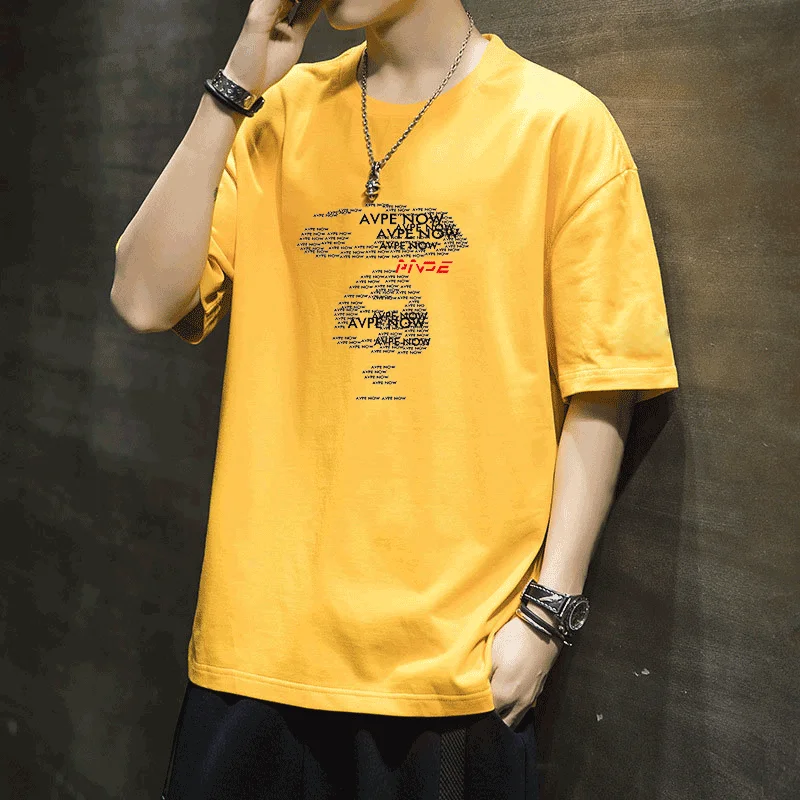Men's short-sleeved t-shirt summer version of the new Korean fashion young handsome men casual cotton sleeves with clothes
Men's short-sleeved t-shirt summer version of the new Korean fashion young handsome men casual cotton sleeves with clothes