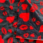 popular design 100% polyester super and soft printed plush fabric for warm cloth