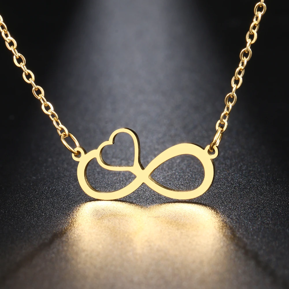 Stainless Steel Necklaces Infinity Symbol Heart Shape Pendant Chain Fashion Necklace For Women Jewelry Party Friends Gifts NEW
Stainless Steel Necklaces Infinity Symbol Heart Shape Pendant Chain Fashion Necklace For Women Jewelry Party Friends Gifts NEW