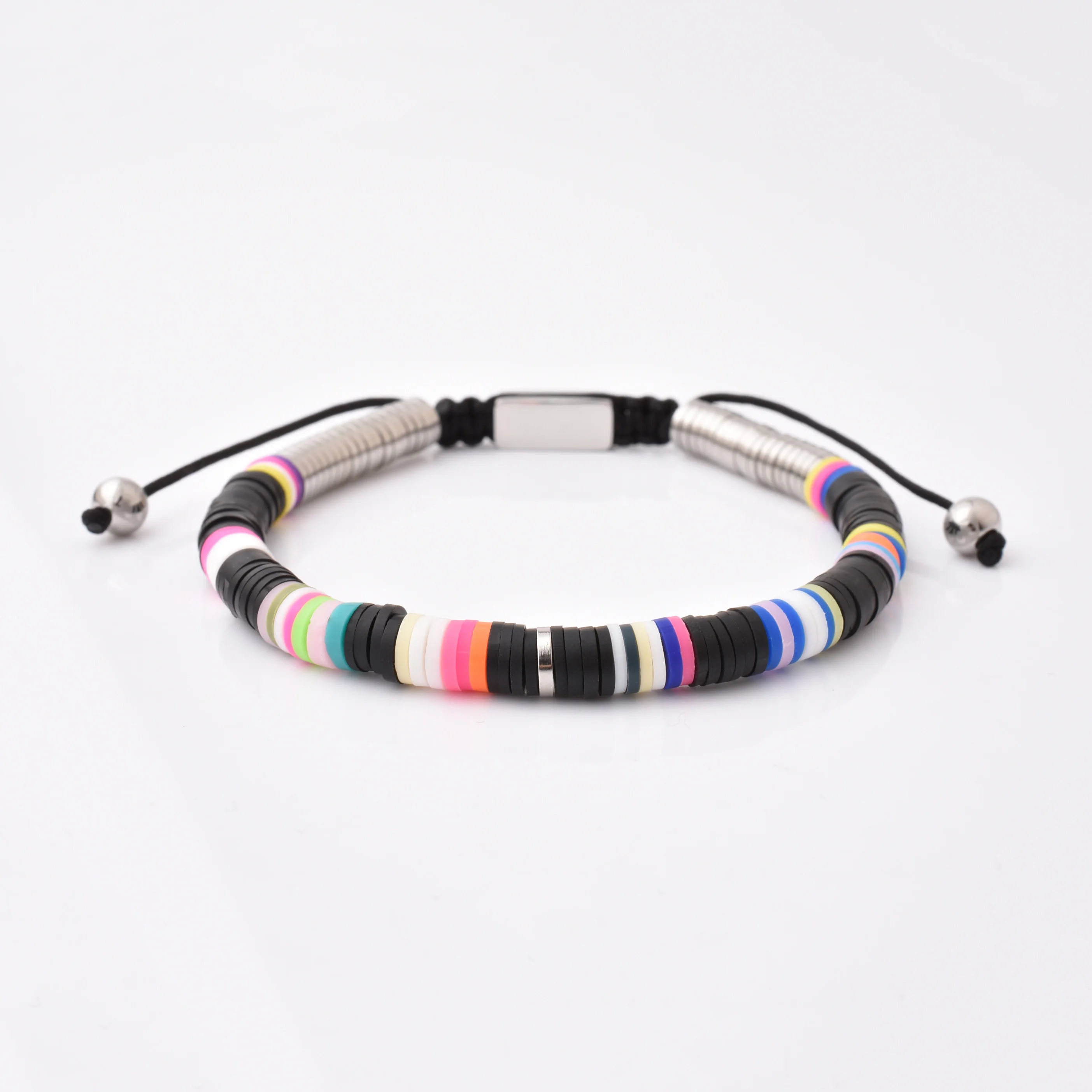 Handmade Colorful Polymer Clay Disc Bead Adjustable Charm Bracelet Jewelry Bracelets Gifts for Women Girls
Handmade Colorful Polymer Clay Disc Bead Adjustable Charm Bracelet Jewelry Bracelets Gifts for Women Girls