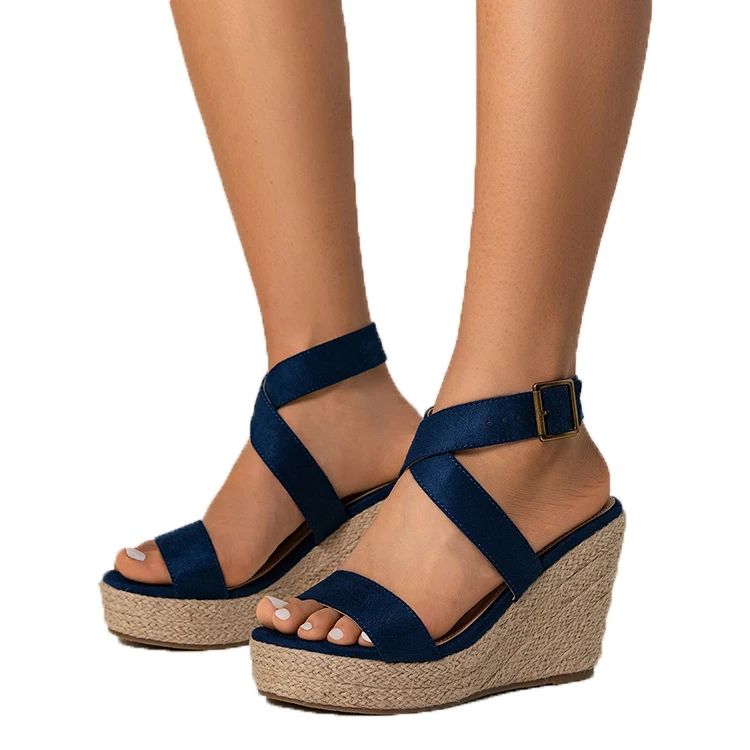 2022 Summer New Product Launch Fashion Simple Light Color Women's Wedge Heel Sandals, Blue/black/beige
2022 Summer New Product Launch Fashion Simple Light Color Women's Wedge Heel Sandals, Blue/black/beige