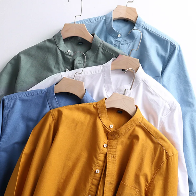 2022 spring and autumn new men's shirts cotton Oxford woven anti-wrinkle casual stand-up collar long-sleeved inch shirt
2022 spring and autumn new men's shirts cotton Oxford woven anti-wrinkle casual stand-up collar long-sleeved inch shirt