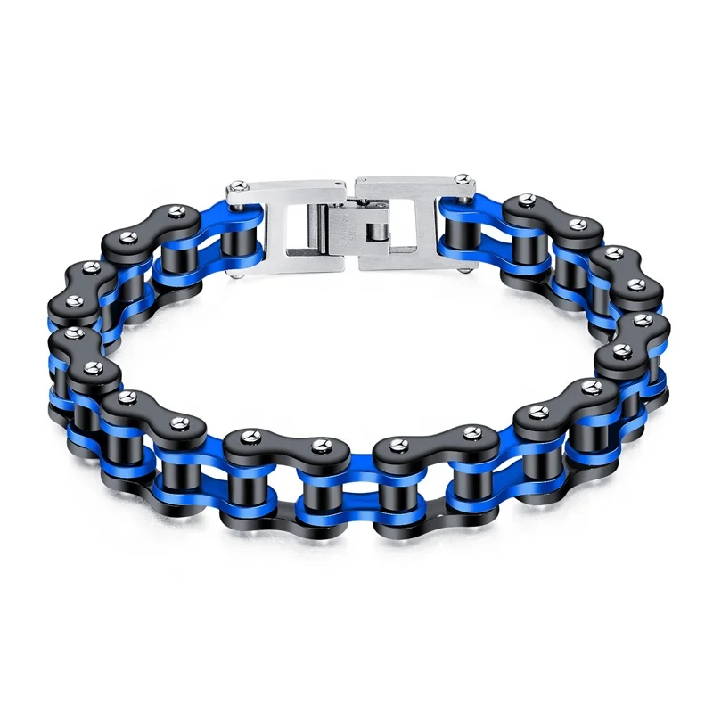 European and American style retro bicycle stainless steel chain personalized men's cuff bracelet, 4 colors
European and American style retro bicycle stainless steel chain personalized men's cuff bracelet, 4 colors