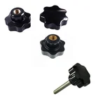 Female and Male Lobe knob Black Red Clamping lever