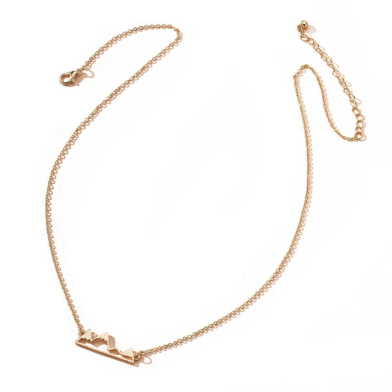 New Fashion 18k Gold Plated Thin Chain Mountain Necklace Mount Fuji Pendant Choker Necklace
New Fashion 18k Gold Plated Thin Chain Mountain Necklace Mount Fuji Pendant Choker Necklace