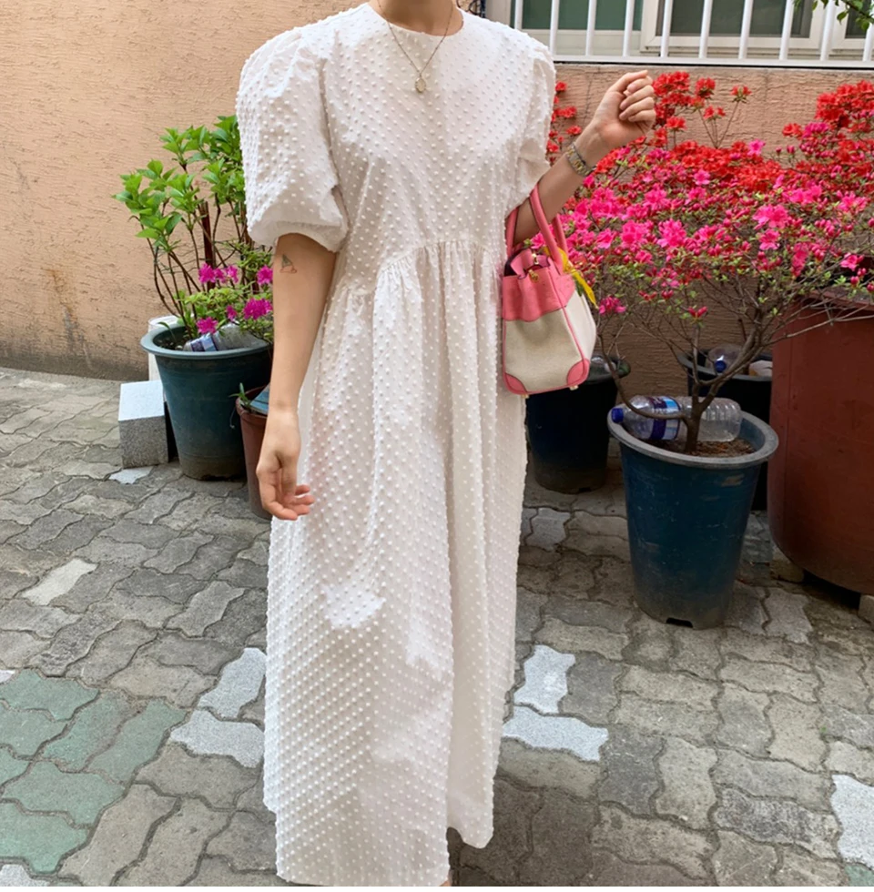 2021 Summer Women Long Dress Casual O neck Puff Sleeve Oversized Dots Elegant Female Dress Ladies Loose dresses Party Clothes, Many
2021 Summer Women Long Dress Casual O neck Puff Sleeve Oversized Dots Elegant Female Dress Ladies Loose dresses Party Clothes, Many