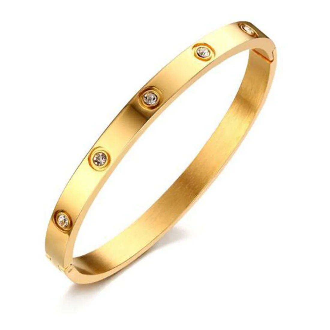 BRJSF00142 6MM Mens Womens Zircon Inlay Stainless Steel Wrist Band Love Bangle Bracelet, Silver, gold, rose gold
BRJSF00142 6MM Mens Womens Zircon Inlay Stainless Steel Wrist Band Love Bangle Bracelet, Silver, gold, rose gold