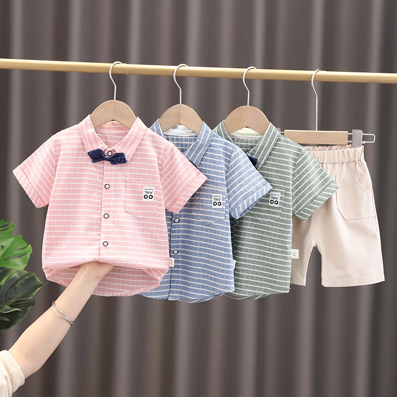 Cotton Party Clothing Sets Summer Short Sleeve Gentleman Shirt+ Short Pants Suits For Baby Boy Wholesale
Cotton Party Clothing Sets Summer Short Sleeve Gentleman Shirt+ Short Pants Suits For Baby Boy Wholesale