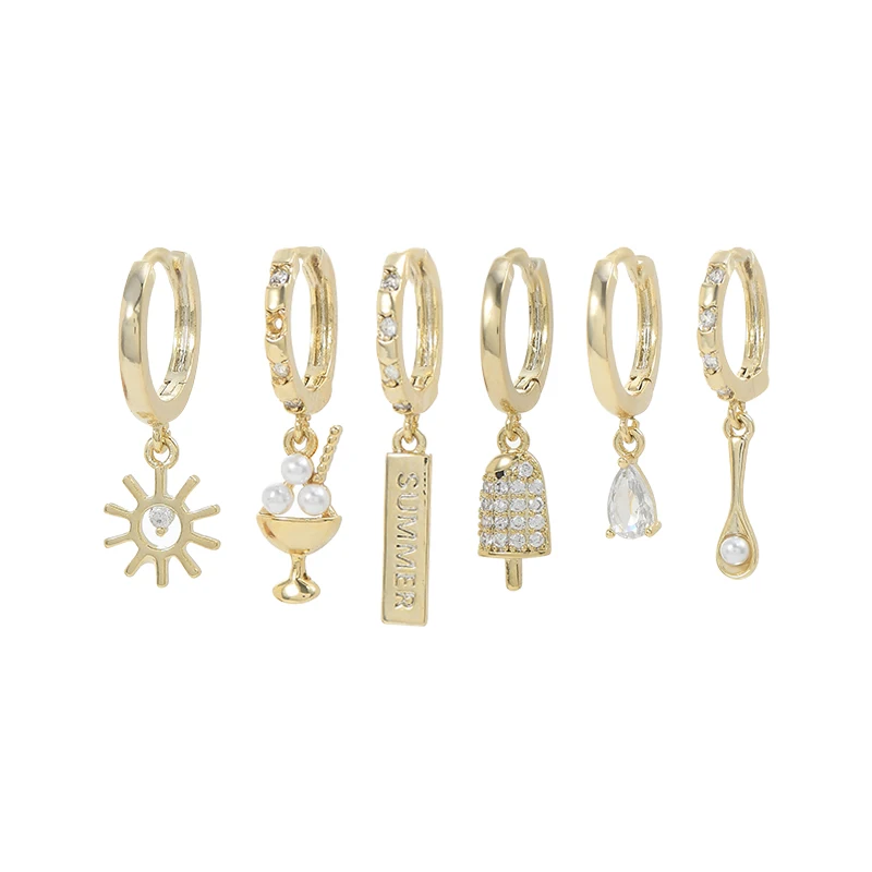 ED64850 Zircon temperament women's earrings Summer ice cream ice cream earrings one card three pairs of ear buckle set
ED64850 Zircon temperament women's earrings Summer ice cream ice cream earrings one card three pairs of ear buckle set