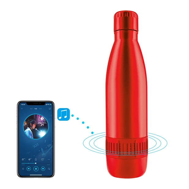 2021 Colorful Wireless IP66 Waterproof Speaker Music Travel Cup Double Wall Stainless Steel Speaker Water Bottle, Silver, red, white, black 
2021 Colorful Wireless IP66 Waterproof Speaker Music Travel Cup Double Wall Stainless Steel Speaker Water Bottle, Silver, red, white, black