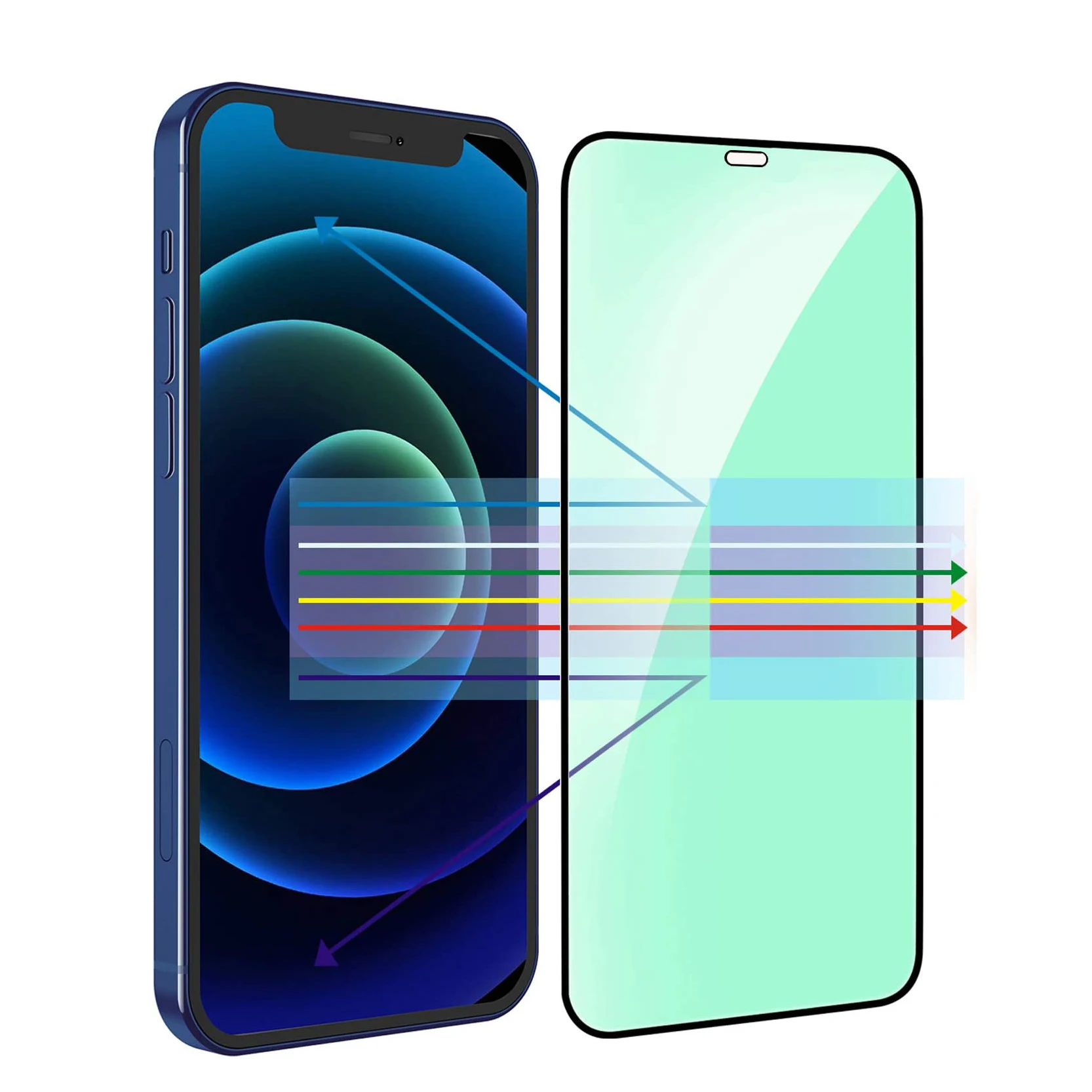 Protect Eyes Anti Blue Light Screen Protector for iPhone 11 Pro Max 12 mini Silk Full Coverage Tempered Glass Film, Hd transparent
Protect Eyes Anti Blue Light Screen Protector for iPhone 11 Pro Max 12 mini Silk Full Coverage Tempered Glass Film, Hd transparent