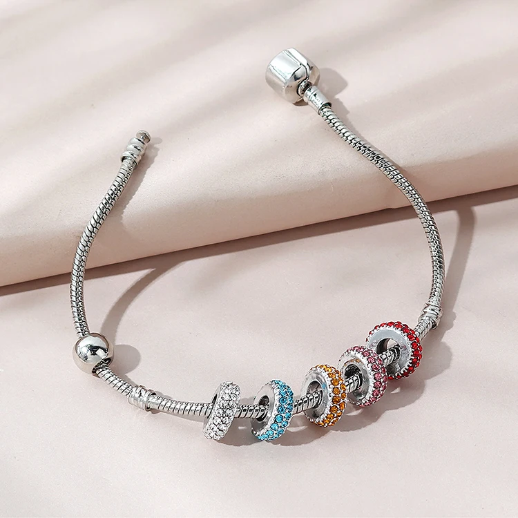 Fashion Design Cubic Zirconia Round Charms Bracelet Rainbow Rhinestone Circle Charm Bracelet For Party
Fashion Design Cubic Zirconia Round Charms Bracelet Rainbow Rhinestone Circle Charm Bracelet For Party