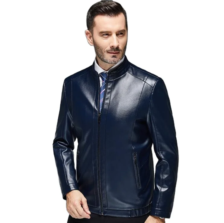 Man Leather short slim clothing design stand collar casual Fashionable leather jacket Middle Age Men casual Coat, As the pictures
Man Leather short slim clothing design stand collar casual Fashionable leather jacket Middle Age Men casual Coat, As the pictures