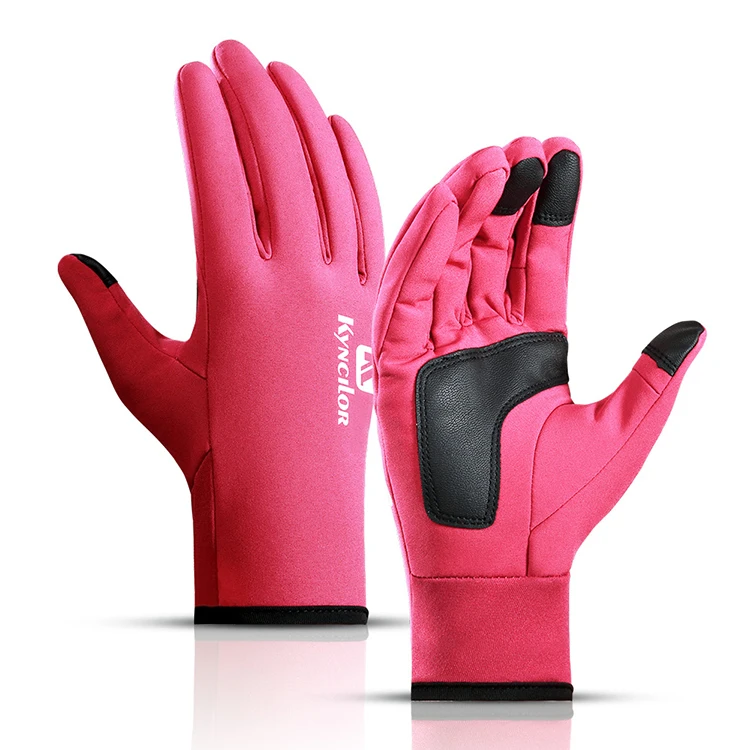 Hot sale winter running bike sport touchscreen wholesale warm gloves, Pink / black 
Hot sale winter running bike sport touchscreen wholesale warm gloves, Pink / black