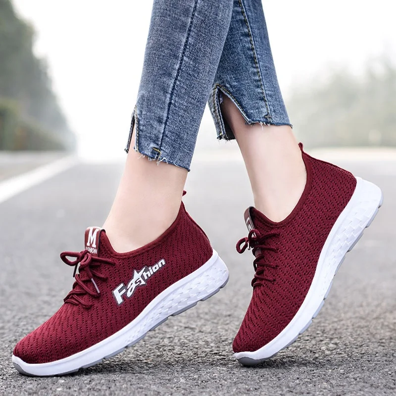 non slip Breathable lace up mesh upper sneakers ladies fashion shoes snikers sports shoes women casual shoes women, Black/pink/gray
non slip Breathable lace up mesh upper sneakers ladies fashion shoes snikers sports shoes women casual shoes women, Black/pink/gray
