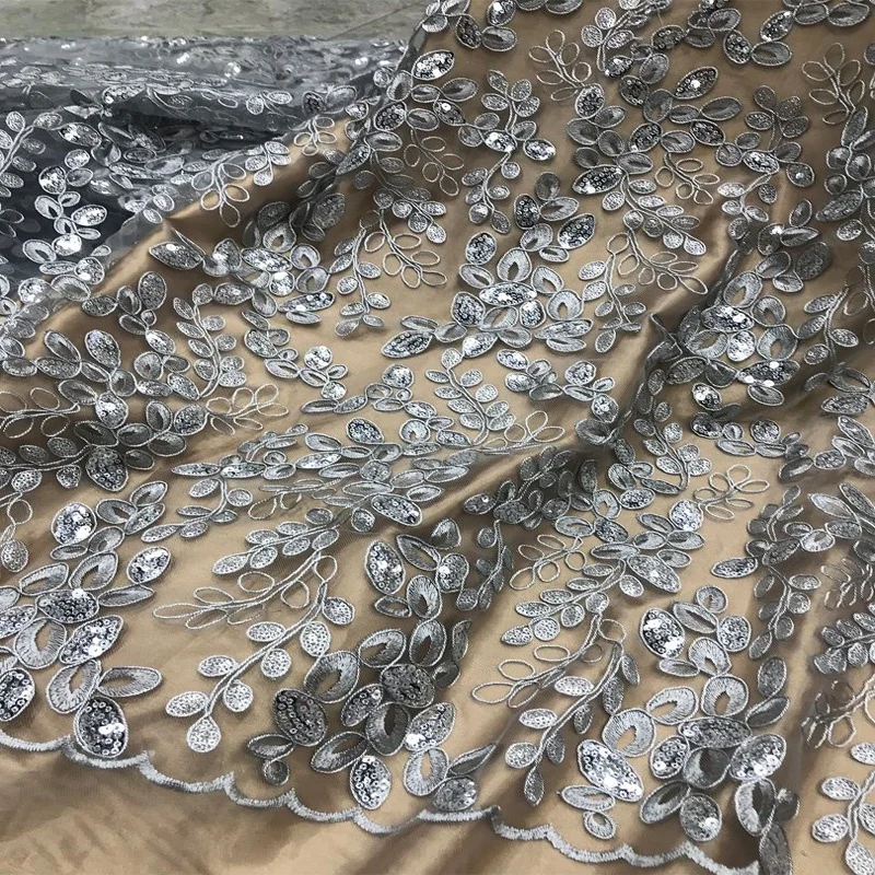 Fancy gray asian lace fabric dress embroidered sequins in stock, Accept customized color
Fancy gray asian lace fabric dress embroidered sequins in stock, Accept customized color