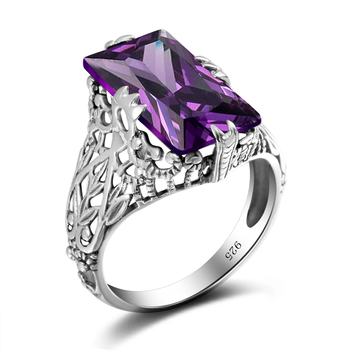 Women Fine Jewelry Rings Custom 925 Sterling Silver Vintage Amethyst Gemstone Wedding Party Environmental Friendly Flower 1pcs
Women Fine Jewelry Rings Custom 925 Sterling Silver Vintage Amethyst Gemstone Wedding Party Environmental Friendly Flower 1pcs