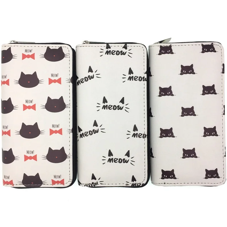 Hot selling cat PU leather wallet student lady long zipper bag women wallet certificate bag custom factory
Hot selling cat PU leather wallet student lady long zipper bag women wallet certificate bag custom factory